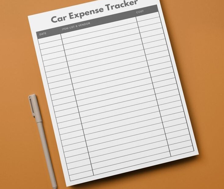 Car Expense Tracker Printable Instant Download Financial Planner