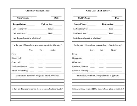 Childcare Free Printable Worksheet For Childcare Expenses Tedy 