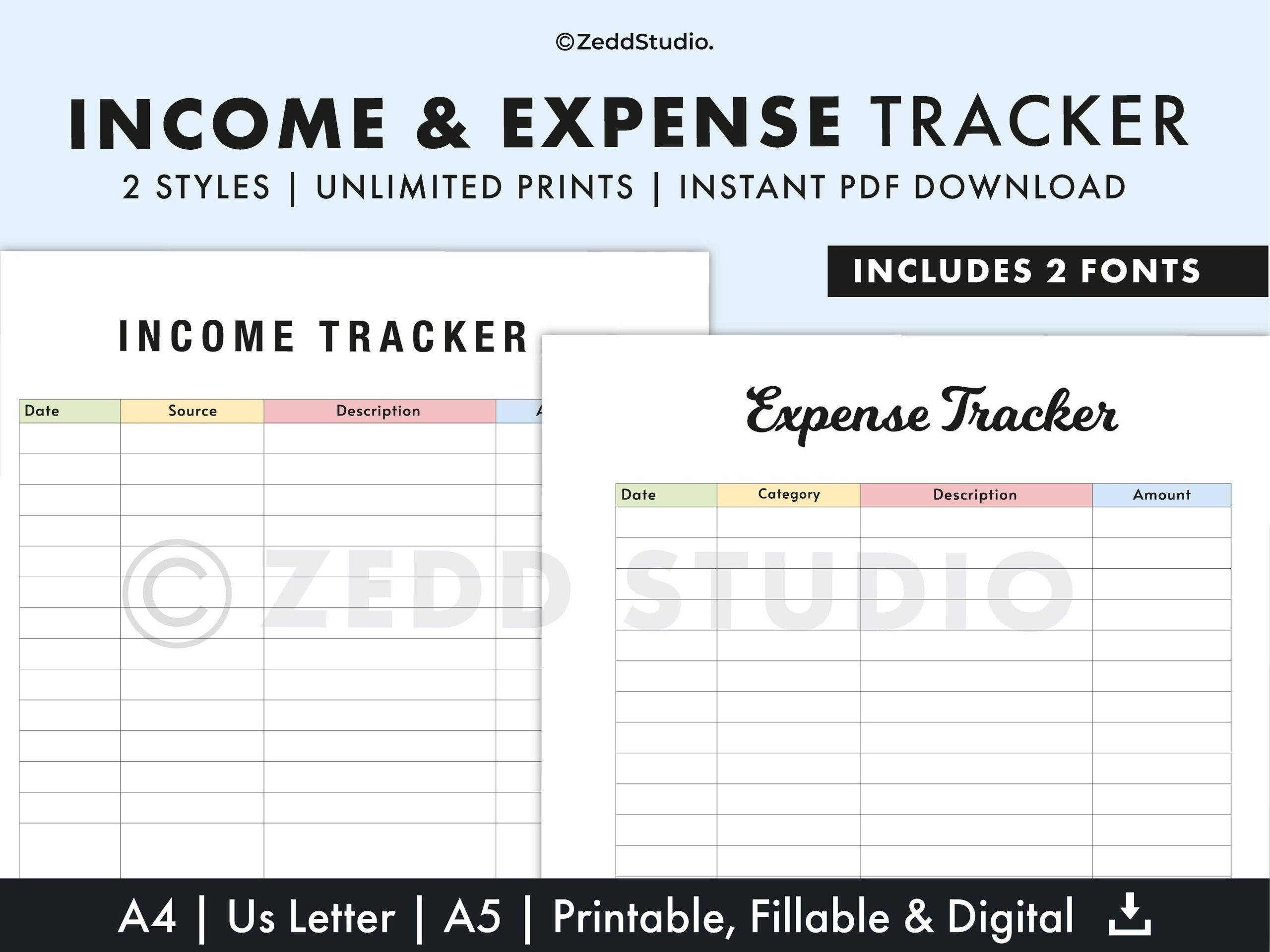 Expense Tracker Checklist Yearly Printable Christianress
