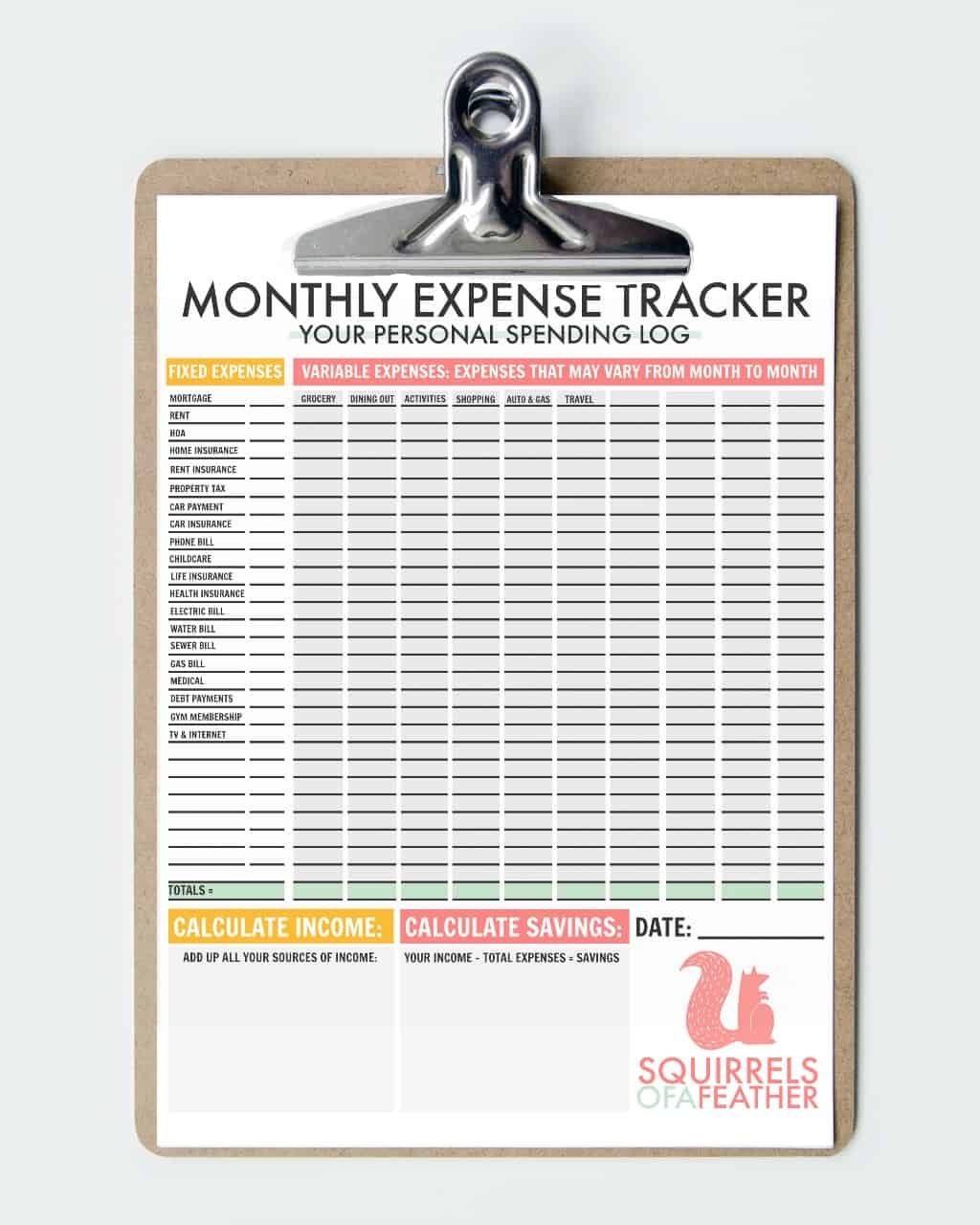 Free Printable Monthly Expense Tracker Printable Templates Printable Free