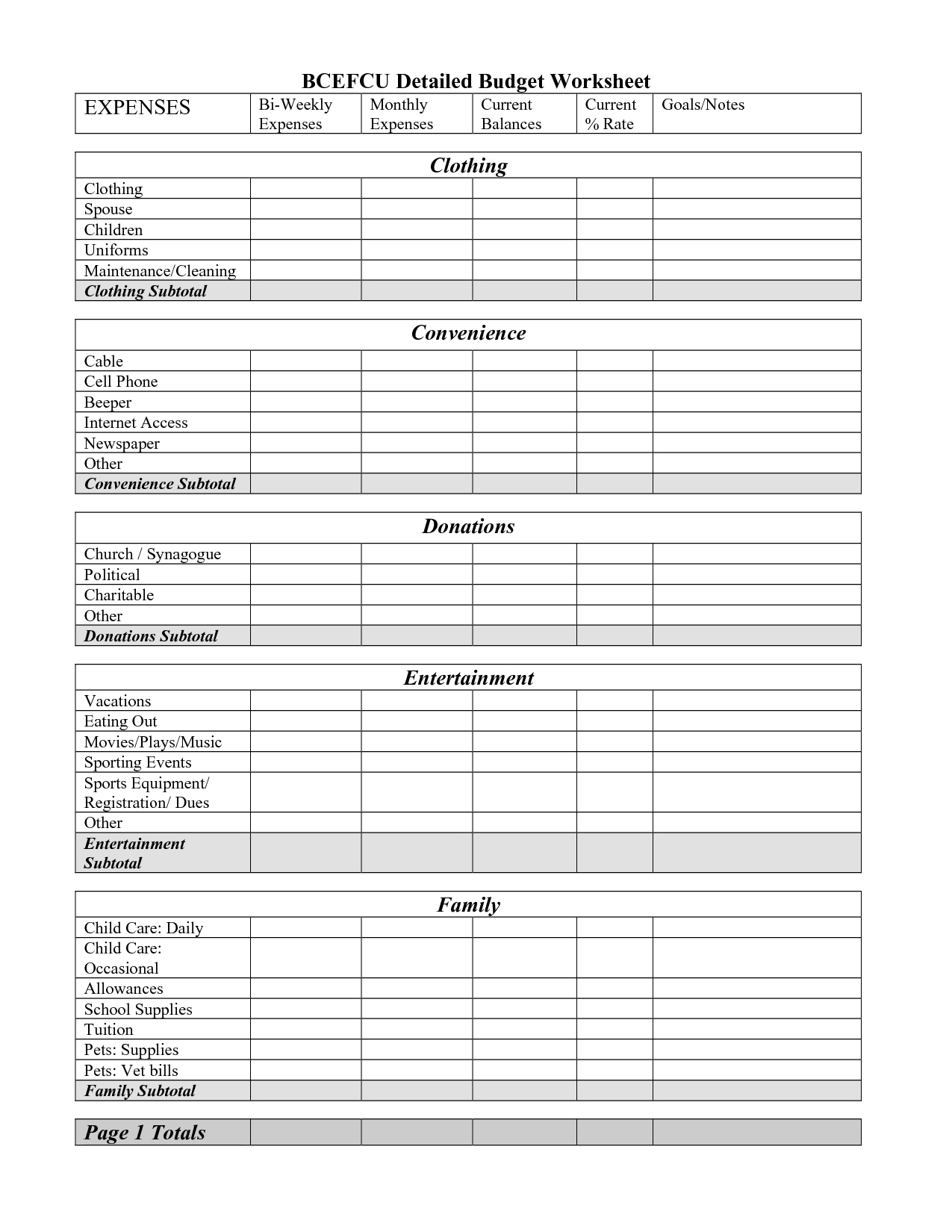 Free Printable Template For Income And Expenses Chemvsa