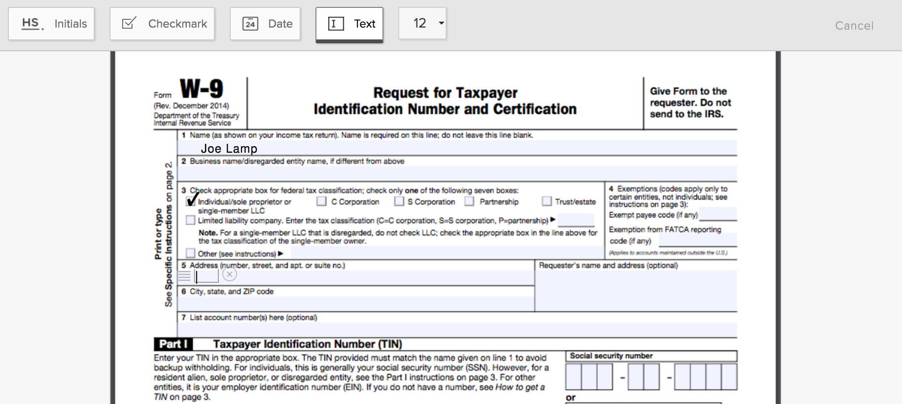 How To Fill Out A W 9 Form Online Hellosign Blog Free Printable I 9 