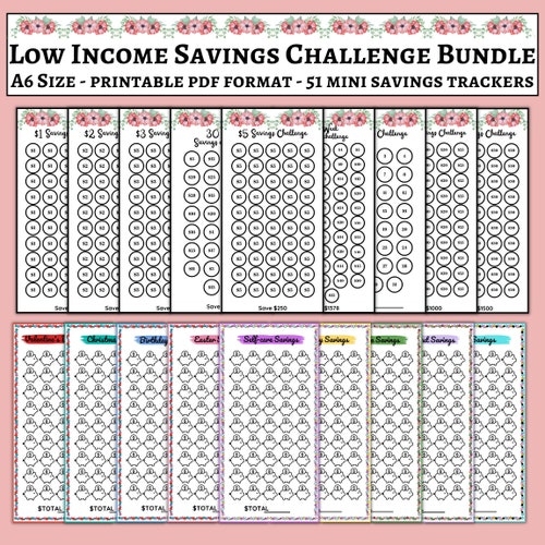 Low Income Savings Challenge Printable