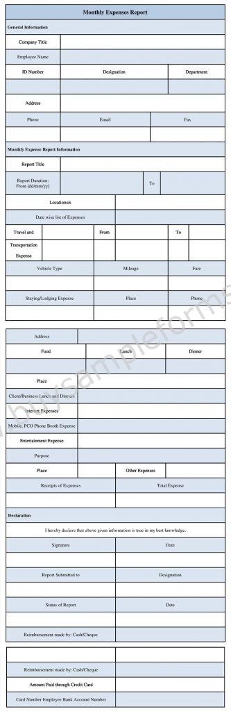 Monthly Expenses Template Printable PDF Template