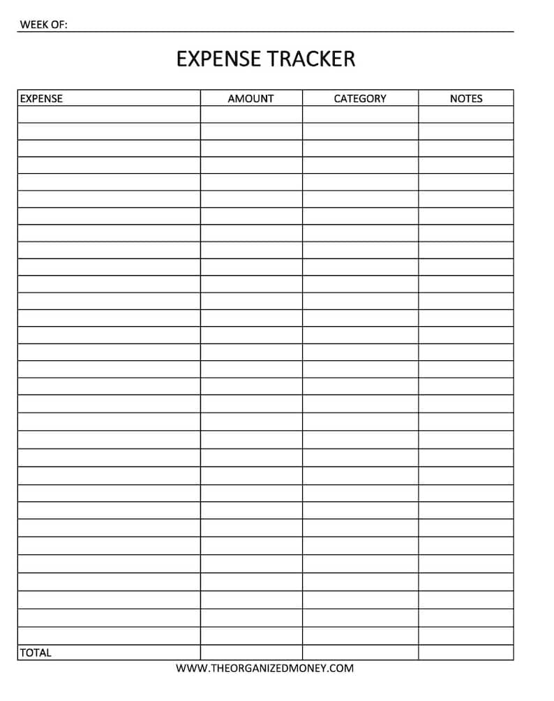 Pdf Free Printable Expense Tracker Excelress