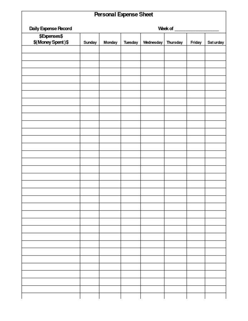 Printable Small Business Spreadsheet For Income And Expenses