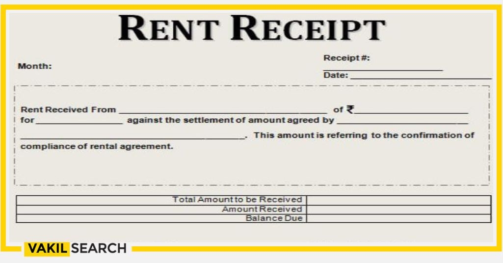 Rent Receipt Format For Income Tax Purpose Printable Forms Free Online