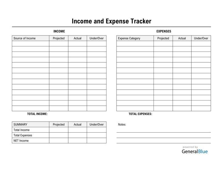 This Printable Income And Expense Tracker Allows You To Easily Track