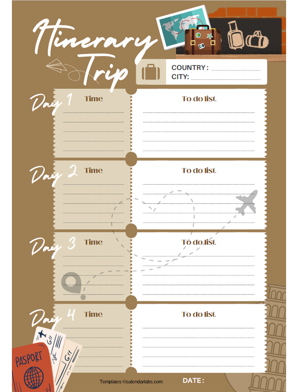 Travel Planner Printable Pdf Free Infoupdate
